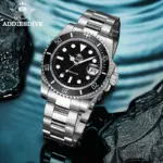 ADDIESDIVE Stainless Steel Watch Men's European and American Business Leisure Quartz Watch Waterproof Outdoor Sports Watch