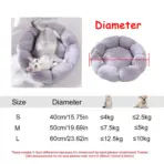 40-90cm 6 Sizes Round Pet Bed for Large Dog Bed Super Soft Cat Bed Plush Dog House for Medium Dog House Winter Warm Sleeping - Image 9