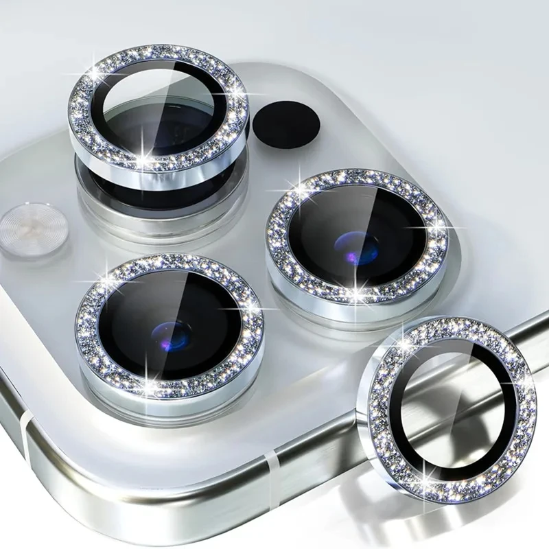 Sc436fe7da64f4b54ae8e311a92a988f0I.webp Camera Lens Protector For iPhone 11 12 13 Pro Max Mini 14 15 Pro Max Diamond Metal Protective Glass For iPhone 14 15 Plus Lens - Image 1
