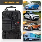 High Quality Multifunction 55*37CM 600D 6PCS In 1 Car Back Seat Tactical Hanging Storage Organizer - Image 2
