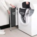 1-3Grids Laundry Basket Foldable Dirty Clothes Organizer Bathroom Waterproof Storage Basket Large Laundry Hamper Two Size New - Image 5