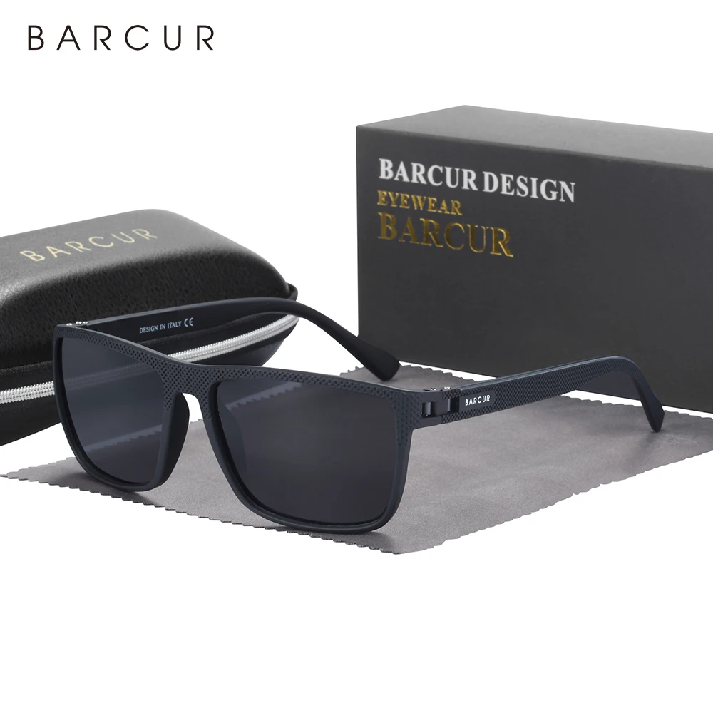 Sc76cc0f1fb2e4014b9af4f663c8fcad49.webp BARCUR Men Polarized Sunclasses TR90 Light Weight Fishing Travel Sun Glasses Women Outdoor Eyewear Accessory Oculos - Image 1