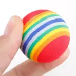 5/10/30PCS Rainbow EVA Cat Toys Ball Interactive Cat Dog Play Chewing Rattle Scratch EVA Ball Training Balls Pet Toys Supplies - Image 5