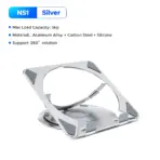 ORICO Laptop Stand for Desk Adjustable Laptop Riser 360° Rotating Ergonomic Notebook Holder Game RGB for All Laptops up 17 Inch - Image 7