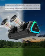 MLOVE P3 Outdoor Bluetooth Speaker, 40W Output Power Bluetooth 5.3 Speaker ,Stereo Sound IPX7 Waterproof,Micro SD Card,RGB Light - Image 3