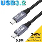 8K USB4 Type C Cable 40Gbps 240W PD3.1 QC4.0 For Samung Thunderbolt 4 Fast Charging Cable Thunderbolt3 USB C to C Data Transfer - Image 19