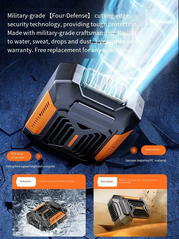 Scb2a7ce13386456dbd50132dcfb087c3O.webp HOMFISH Personal Belt Clip Fan Portable Power Bank Flashlight Wearable Fan Hanging Neck Fan for Outdoor Works Hiking Camping - Image 1