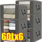 Clothing Storage Box Large Capacity Laundry Storage Organizers Transparent Clothing Storage  Large Dust Zipper Closure - Image 11