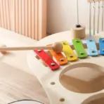 1A-Educational Toys Wooden Aeolian Bells Montessori Children's Musical Toys Xylophone Newborn Birthday Gifts Music Table Toys - Image 5