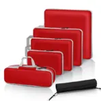 6PCS Travel Compressed Packing Cubes Storage Organizer Set With Shoe Bag Mesh Visual Luggage Portable Lightweight Suitcase Bag - Image 9