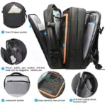 Heroic Knight Travel Backpack Men Business Backpack School Expandable USB Bag Large Capacity 15.6 Laptop Waterproof Backpack Bag - Image 5