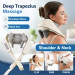 New 2026 Brushless Motor Neck And Shoulder Massager Wireless Shoulder And Back Kneading Massage Shawl Neck Masajeador