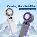 3600mAh Large Capacity Handheld Turbo Cooling Fan Foldable Mini Portable Fan 100 Wind Speed Adjustable High Speed Rechargeable - Image 2
