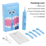 Rechargeable Smart Toothbrush for Children Cleaning Whitening & Massage 3 Modes IP67 Electric Cartoon Toothbrush 2-Min Timer - Image 8