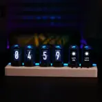 IPS Nixie Tube Alarm Clock with Colorful RGB Lights for Game Room Decoration. DIY Clock Faces and Pictures for Gift Idea - Image 3