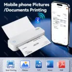 Portable A4 Thermal Printer Bluetooth Photos PDF Document Printing Machine Folded Rolls Paper For Office Work Home School Travel - Image 2