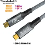 8K USB4 Type C Cable 40Gbps 240W PD3.1 QC4.0 For Samung Thunderbolt 4 Fast Charging Cable Thunderbolt3 USB C to C Data Transfer - Image 18