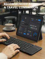 Nillkin Bluetooth 5.0 Foldable Keyboard with Trackpad & Numpad, Full-Size Travel Keyboard for iPad Tablet Laptop PC iOS Android - Image 5