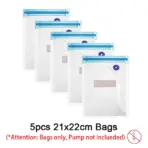Reusable Vacuum Food Storage Zipper Bags Set Electric Handheld Vacuum Sealer Pump Sous Vide Bags USB Rechargeable BPA Free - Image 12