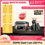 DDPAI Z60 Pro 4K Dash Cam Auto Dashcam Front GPS Car Camera for Dual SONY Sensor WiFi ADAS Night Vision DVR Video Recorder