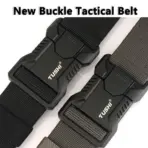 TUSHI Aluminum Alloy Quick Release Pluggable Buckle Elastic Belts For Men Durable Tactical Belt Cowboy Outdoor Army Belt Hunting - Image 2
