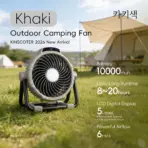 20000mAh Outdoor Camping Fan 6 in 1 Portable Rechargeable Wireless Tent Ceiling Fan with LED Light Camping Air Circulator - Image 7