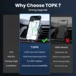 TOPK D36T Gravity Car Phone Holder Air Vent Clip Auto-Grip Mobile Stand Universal Support for iPhone 15 14 Samsung Xiaomi - Image 6