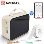 Marklife P15 Mini Portable Label Printer Smart Pocket Printer Thermal Adhesive Sticker Labeling Machine OT 3PK Label Paper NoInk