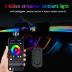 18IN1 Full Color Streamer Car Ambient Lights RGB 64 Color Universal LED Interior Hidden Acrylic Strip Symphony Atmosphere Lamp - Image 2