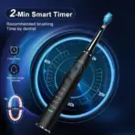 Seago Electric Toothbrush USB Rechargeable Adult 360 Days Long Battery Life IPX7 4 Replacement Heads Travel Box  SG-575 - Image 2