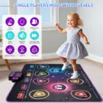 Kids Electronic Dance Mat Dancing Blanket Double Players Mode with 9 Levels Kid Floor Music Blanket Educational Toys Kids Gifts - Image 2