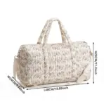 Large Capacity Mommy Bag Travel Tote Bag for Women Baby Diaper Bag Floral Print Multifunctional Crossbody Bag - Image 5