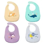 Silicone Bib Baby Feeding Stuff Waterproof Baby Bibs Baby Stuff Cute Solid Printed Kids Bib Girl Boy Adjustable Soft