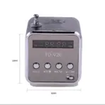 TD-V26 Portable Mini Bluetooth Speaker with Screen FM Radio MP3 Player Support TF Card for Laptop Phone - Image 6