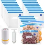 Reusable Vacuum Sealed Bags for Microwave Frozen Boiled Food Storage Wet Dry Household Kitchen Use - Food Preservation Bags