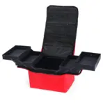 Large Makeup Carrying Train Case for Women, Travel Bag Storage Box,4 Tier Professional Nail Organizer Case with Adjustable - Image 6