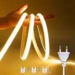 220V Led Strip with ON/OFF Switch Waterproof COB LED Strip 220V Flexible Ribbon for Room Bedroom Kitchen Outdoor Garden Lighting - Image 7