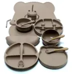 16pcs Dinner Plate Set Silicone Children's Tableware Set Baby Complementary Suction Cup Bowl Spoon Mother and Baby - Image 9