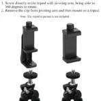 360° Rotating Phone Tripod Mount 1/4 Screw Phone Clip Holder Tripod Bluetooth Remote Extension Pole for iPhone Vlog 1/2/5 Pack - Image 6