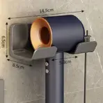 Hair Dryer Holder Wall Mounted Wall Dryer Cradle White Black Grey Hairdryer Blow Dryer Organizer for Bathroom Bathroom Shelves - Image 13