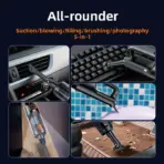 Household/Car Portable 17000pa Large Suction Vacuum Cleaner, High-Power Convenient Handheld Car Vacuum Cleaner - Image 3