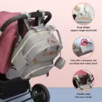 3 In 1 Diaper Bag Backpack Foldable Baby Bed Waterproof Travel Bag with USB Charge Diaper Bag Backpack with Changing Bed 3 types - Image 5