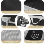 6PCS Travel Compressed Packing Cubes Storage Organizer Set With Shoe Bag Mesh Visual Luggage Portable Lightweight Suitcase Bag - Image 2