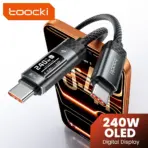 Toocki X111 240W USB C Cable Fast Charging PD3.1 OLED Digital Display Type C to Type C Cable For Macbook iPhone 17 Samsung S25