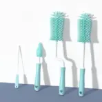 Silicone Bottle Cleaning Brush Baby Pacifier Straw Scrubber Small Brush 360 Degree Glass Cup Washing Kitchen Cleaning Tool Set - Image 16