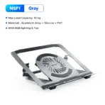 ORICO Laptop Stand for Desk Adjustable Laptop Riser 360° Rotating Ergonomic Notebook Holder Game RGB for All Laptops up 17 Inch - Image 8