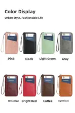 Anti theft RFID shielded passport clip travel wallet waterproof PU ticket storage bag multifunctional passport wallet - Image 3