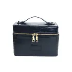 Customized Name PU Leather Cosmetic Bag with Zoned Storage and Large Capacity Toiletry Bag for Autumn and Winter New Products - Image 8
