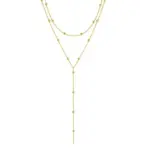LATS Gold Color Double Layered Long Tassel Chain Necklaces for Women Simple Metal Geometric Bead Choker Necklace Fashion Jewelry - Image 6