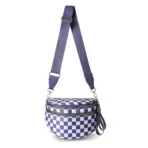 DOYOGI Black and White Checkered Spacious Bum Bag Crossbody Bags for Women Nylon Travel essentials Mommy Bag Diaper Bag  for Mom - Image 7